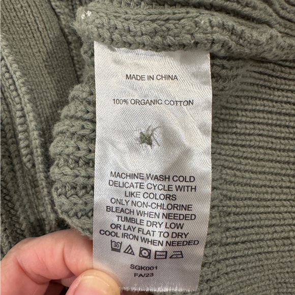 Quince Agave Organic Cotton Oversized Boyfriend Cardigan Sweater sz S Womens - Picture 7 of 7